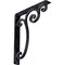 Ekena Millwork Avery Wrought Iron Bracket, (Single center brace), Antiqued Pewter 1 1/2"W x 10"D x 12"H BKTM01X10X12SAVAPW - alternate 1